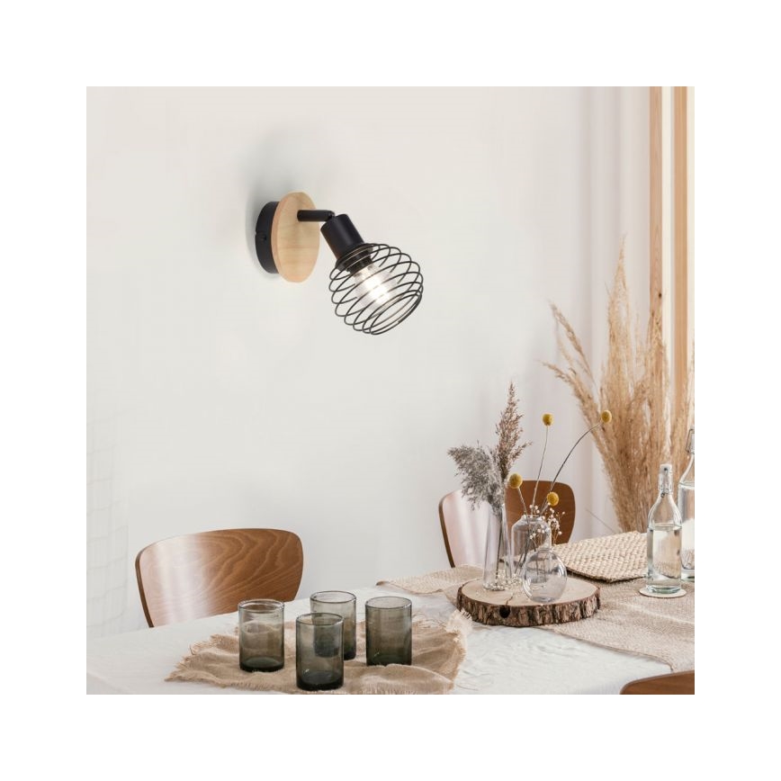 Leuchten Direkt 15921-79 - Wandspot EUGEN 1xE14/40W/230V eiken