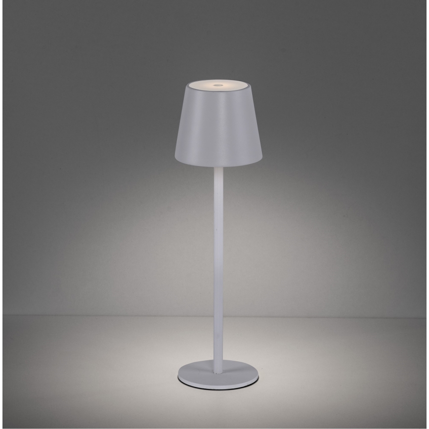 Leuchten Direkt 19250-16 - LED Buiten dimbare oplaadbare tafellamp EURIA LED/3W/5V 2600 mAh IP54 wit