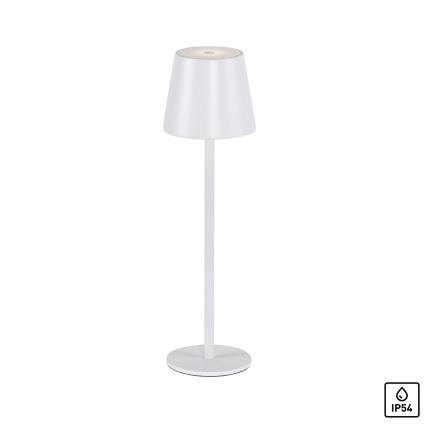 Leuchten Direkt 19250-16 - LED Buiten dimbare oplaadbare tafellamp EURIA LED/3W/5V 2600 mAh IP54 wit