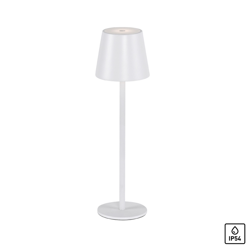 Leuchten Direkt 19250-16 - LED Buiten dimbare oplaadbare tafellamp EURIA LED/3W/5V 2600 mAh IP54 wit