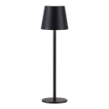 Leuchten Direkt 19250-18 - LED Dimbare Oplaadbare Buiten Tafellamp EURIA LED/3W/5V 2600 mAh IP54 Zwart