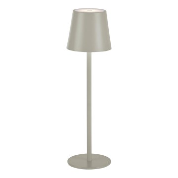 Leuchten Direkt 19250-40 - LED Buiten dimbare oplaadbare tafellamp EURIA LED/3W/5V 2600 mAh IP54 grijs