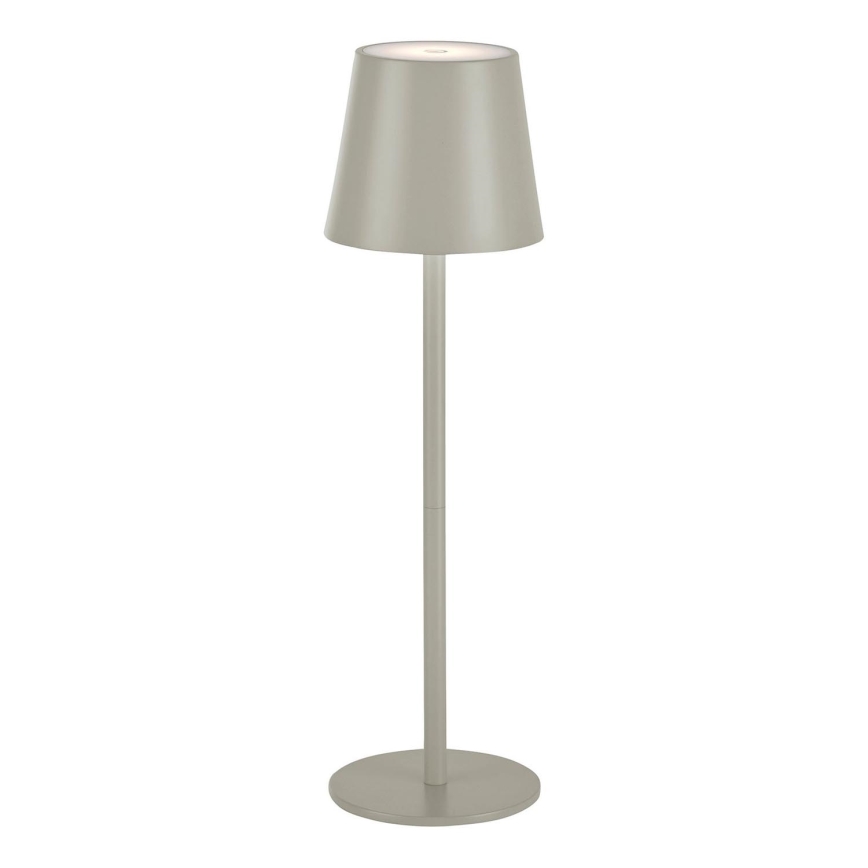 Leuchten Direkt 19250-40 - LED Buiten dimbare oplaadbare tafellamp EURIA LED/3W/5V 2600 mAh IP54 grijs
