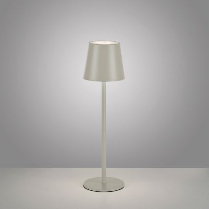 Leuchten Direkt 19250-40 - LED Buiten dimbare oplaadbare tafellamp EURIA LED/3W/5V 2600 mAh IP54 grijs