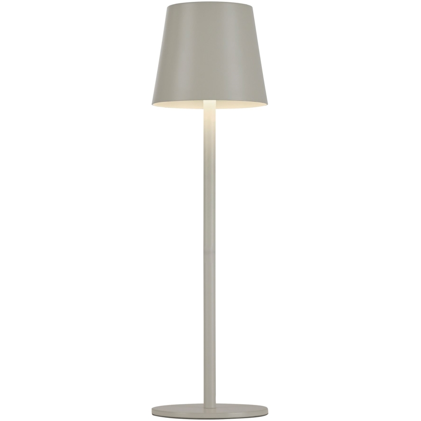 Leuchten Direkt 19250-40 - LED Buiten dimbare oplaadbare tafellamp EURIA LED/3W/5V 2600 mAh IP54 grijs
