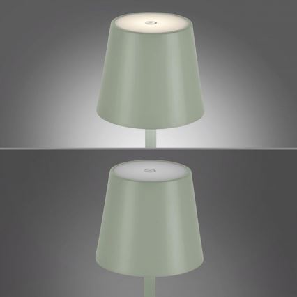 Leuchten Direkt 19250-43 - LED Buiten dimbare oplaadbare tafellamp EURIA LED/3W/5V IP54 groen