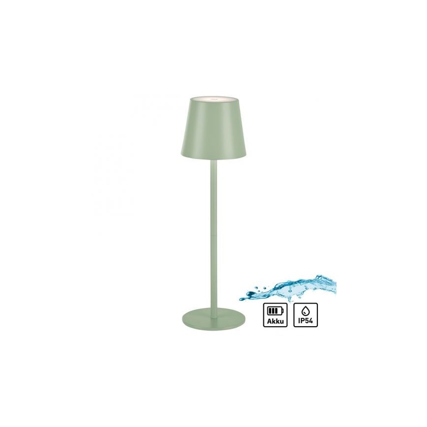 Leuchten Direkt 19250-43 - LED Buiten dimbare oplaadbare tafellamp EURIA LED/3W/5V IP54 groen