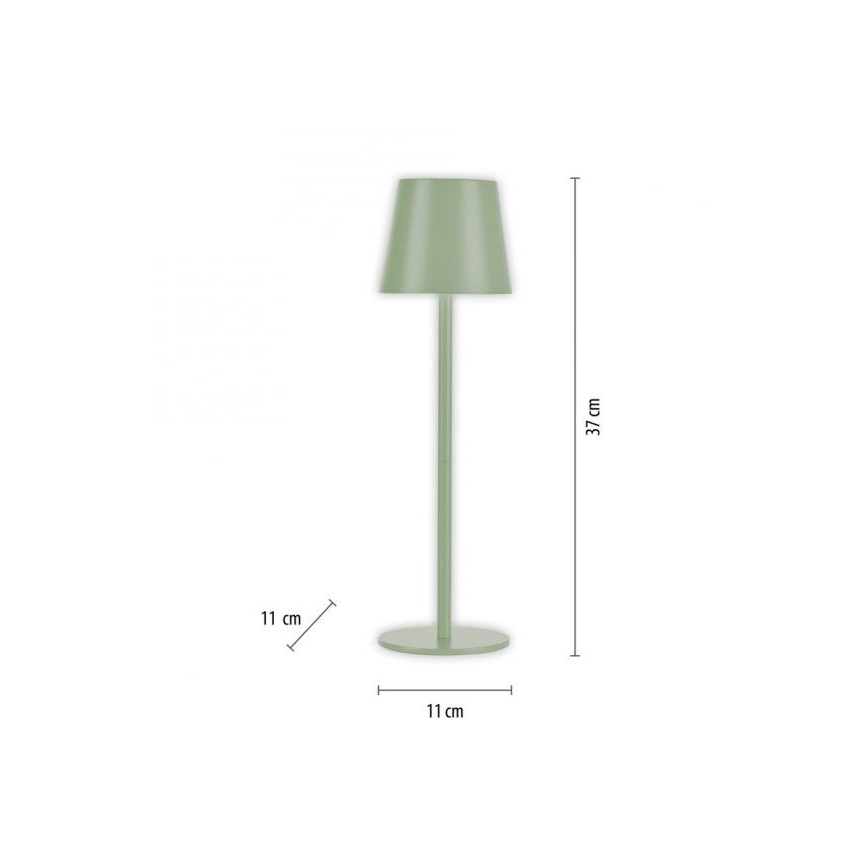 Leuchten Direkt 19250-43 - LED Buiten dimbare oplaadbare tafellamp EURIA LED/3W/5V IP54 groen