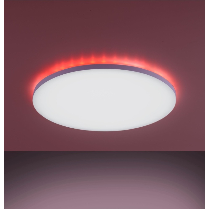 Leuchten Direkt 15602-16 - Dimbare LED RGBW Plafond Lamp GUSTAV LED/20,3W/230V + LED/1,8 2700-5000K + afstandsbediening