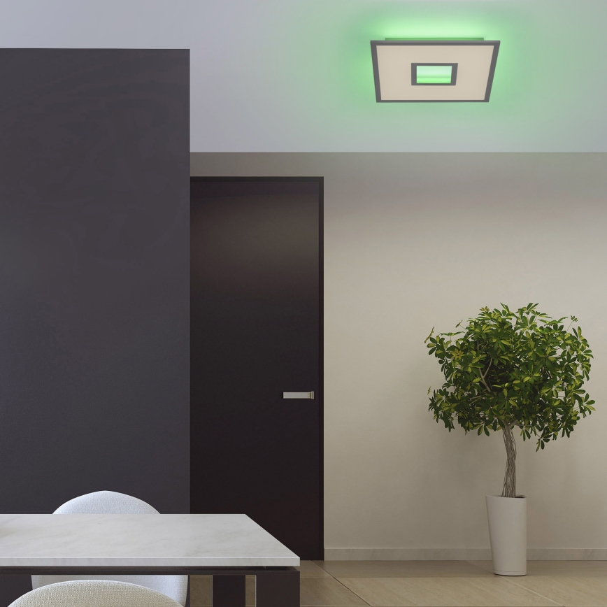 Leuchten Direkt 11645-16 - Dimbare LED RGB plafondlamp RECESS LED/22,5W/230V + LED/5W + afstandsbediening