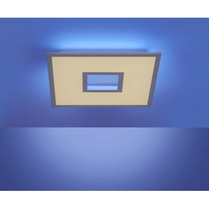 Leuchten Direkt 11645-16 - Dimbare LED RGB plafondlamp RECESS LED/22,5W/230V + LED/5W + afstandsbediening