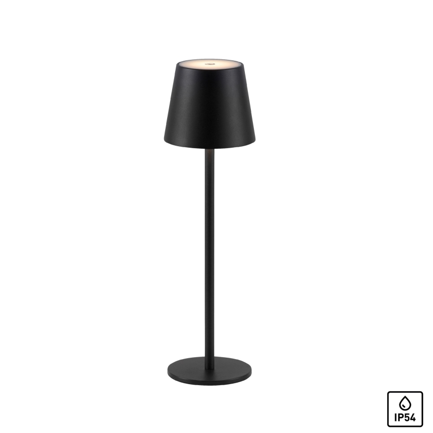 Leuchten Direkt 19250-18 - LED Buiten dimbare oplaadbare tafellamp EURIA LED/3W/5V 2600 mAh IP54 zwart