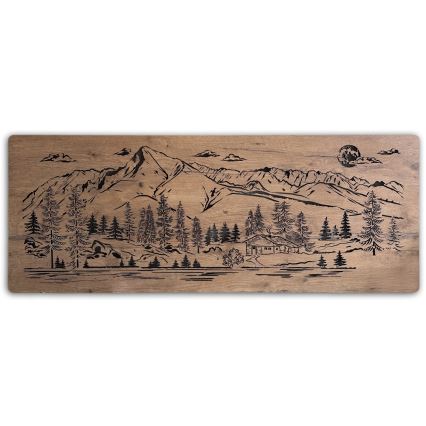 Li-Go 23524/DUB2 - Dimbare LED-wanddecoratie LED/24W/230V 130x50 cm eiken/Chalet in de bergen