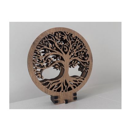 Li-Go 23577/DUB2 - Dimbare LED tafeldecoratie LED/12W/230V 20x22 cm eik/Levensboom