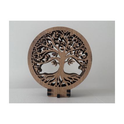 Li-Go 23577/DUB2 - Dimbare LED-tafeldecoratie LED/12W/230V 20x22 cm eik/Levensboom