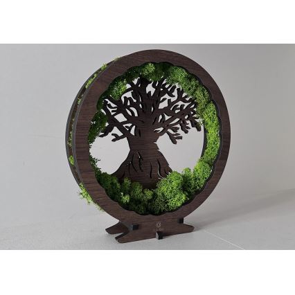 Li-Go 23631/DUB2 - dimbare LED-tafeldecoratie LED/12W/230V 30x31 cm eiken/mos en boom