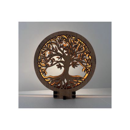 Li-Go 23648/DUB2 - dimbare LED tafeldecoratie LED/12W/230V 30x31 cm eiken/Levensboom