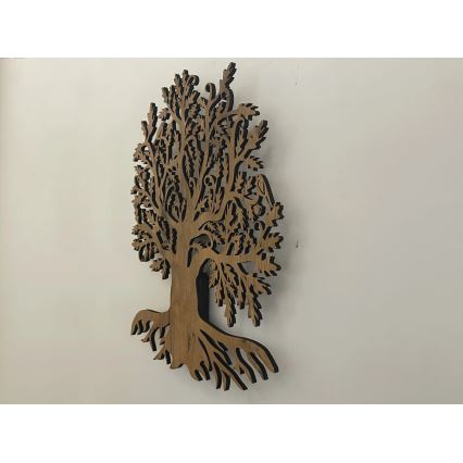 Li-Go 23673/DUB2 - Dimbare LED-wanddecoratie LED/10W/5V 20000 mAh 45x55 cm eiken + afstandsbediening