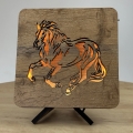 Li-Go 4070/DUB2 - LED tafeldecoratie LED/12W/230V 19x19 cm eik/paard