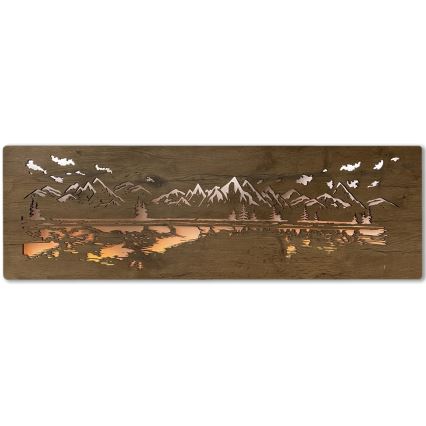 Li-Go 4778/A/4 - Dimbare LED-wanddecoratie LED/10W/5V 30000 mAh 120x40 cm eik/Meer