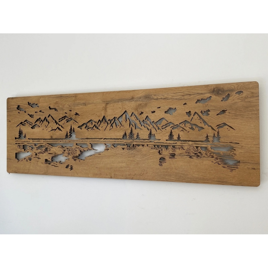 Li-Go 4778/A/4 - Dimbare LED-wanddecoratie LED/10W/5V 30000 mAh 120x40 cm eik/Meer