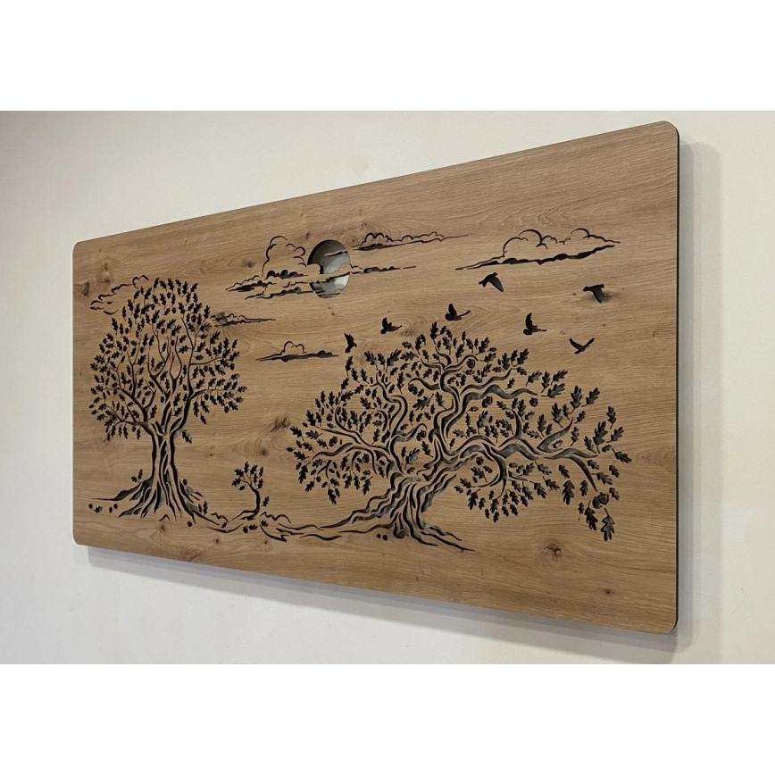 Li-Go 5307/DUB2 - Dimbare LED-wanddecoratie LED/24W/230V 120x60 cm eik/Drie eiken