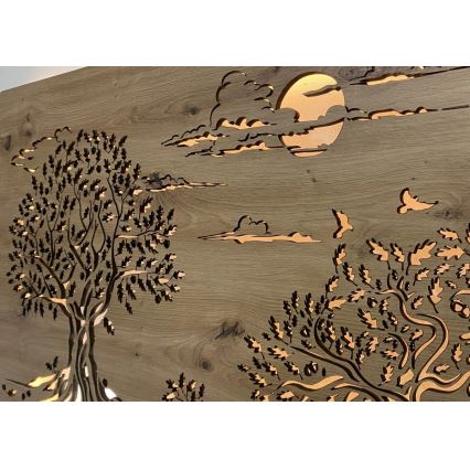 Li-Go 5307/DUB2 - Dimbare LED-wanddecoratie LED/24W/230V 120x60 cm eik/Drie eiken