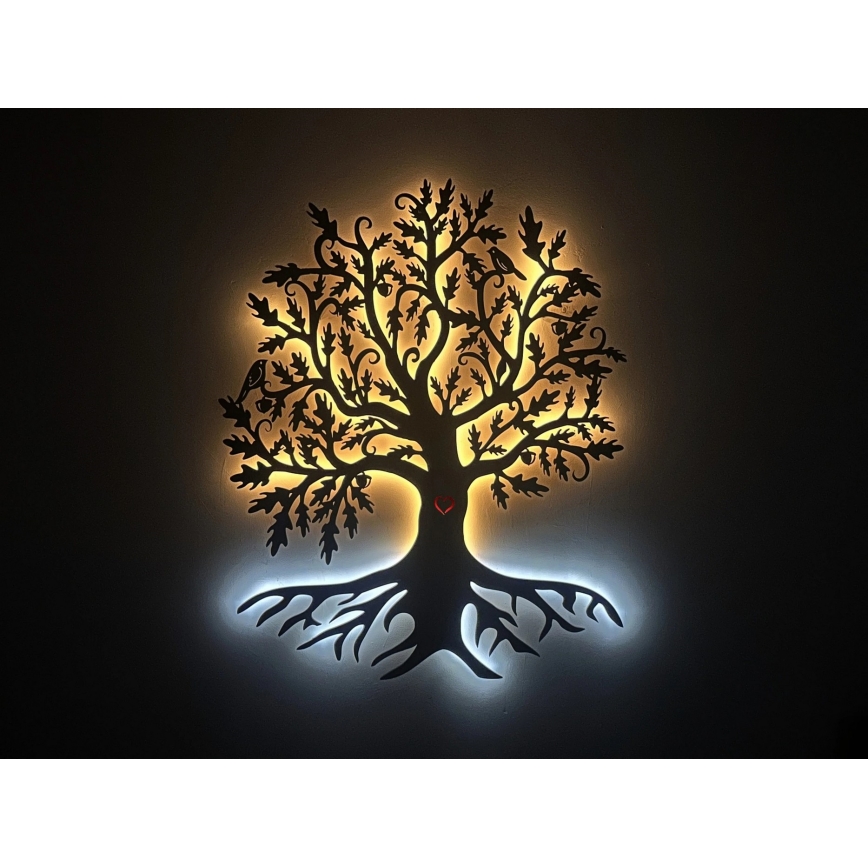 Li-Go 5739/DUB2 - LED-dimbare wanddecoratie LED/10W/230V 68x80 cm eiken