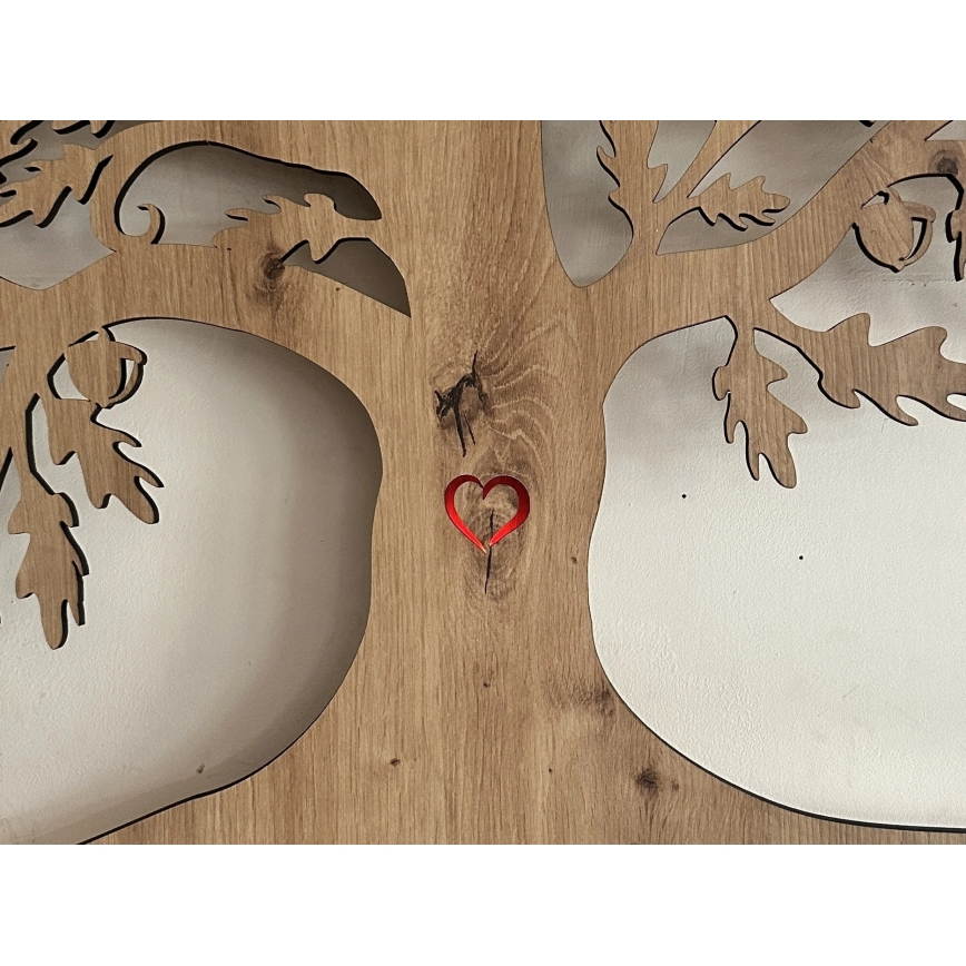 Li-Go 5739/DUB2 - LED-dimbare wanddecoratie LED/10W/230V 68x80 cm eiken