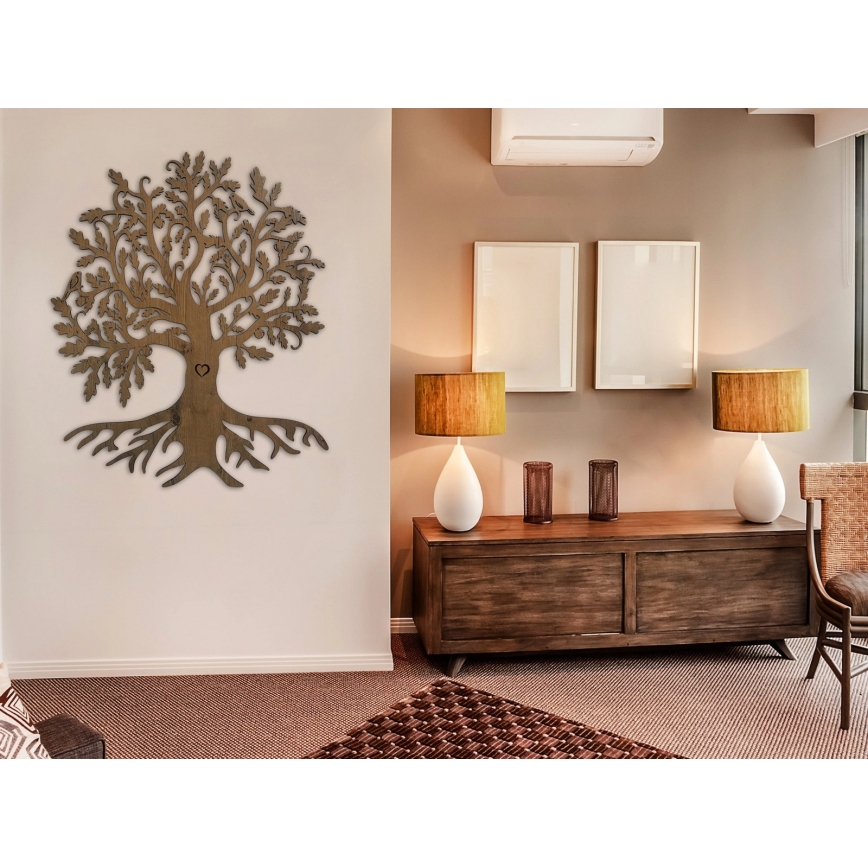 Li-Go 5742/DUB2 - Dimbare LED-wanddecoratie LED/10W/230V 90x110 cm eiken