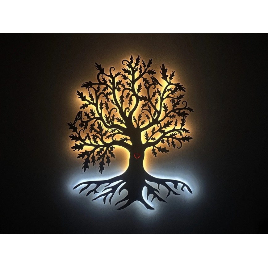 Li-Go 5742/DUB2 - Dimbare LED-wanddecoratie LED/10W/230V 90x110 cm eiken