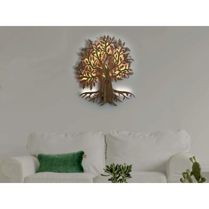 Li-Go 5747/DUB2 - Dimbare LED-wanddecoratie LED/10W/230V 45x55 cm eik