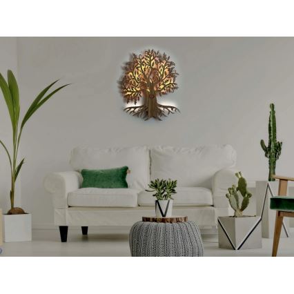 Li-Go 5747/DUB2 - Dimbare LED-wanddecoratie LED/10W/230V 45x55 cm eik