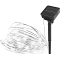 Lichtsnoer op zonne-energie 120xLED/2,4W/1,2V 12m IP44 600 mAh koel wit