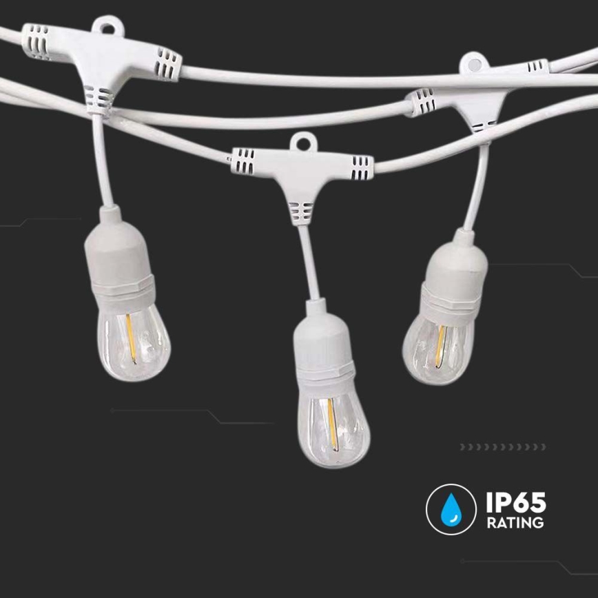Lichtsnoer voor buiten STRING 15xE27/40W/230V 15m IP65
