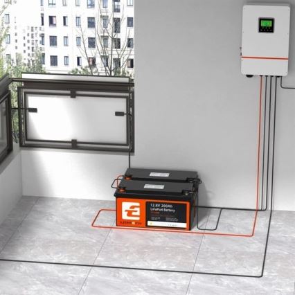 LiFePO4-accu voor zonne-energiesystemen 12,8V/200Ah IP66