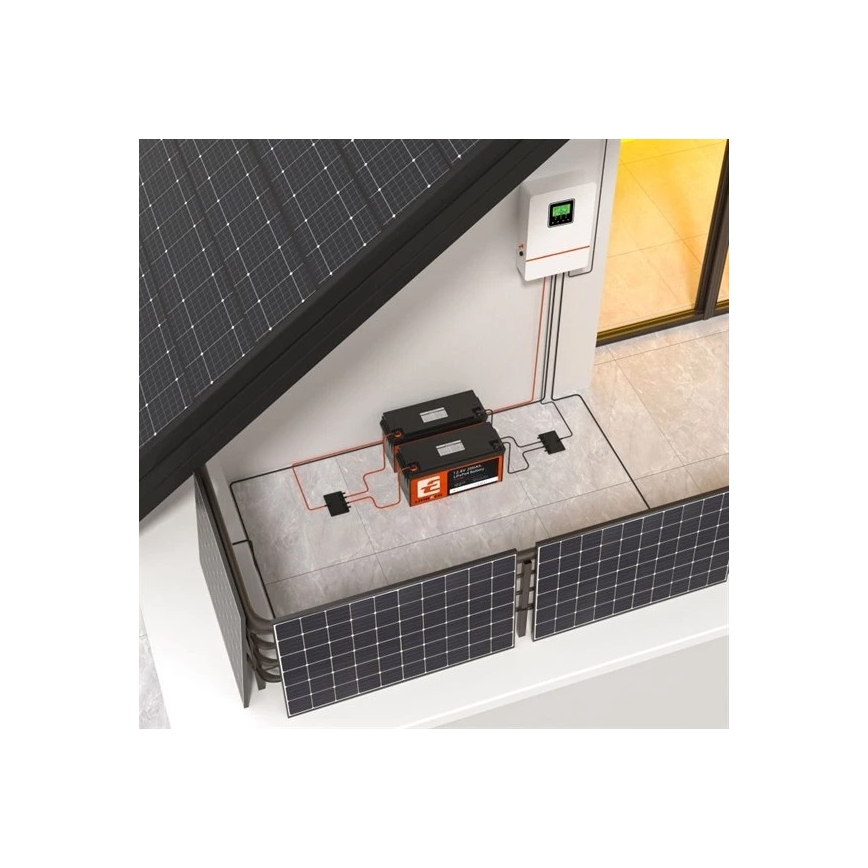 LiFePO4-accu voor zonne-energiesystemen 12,8V/200Ah IP66