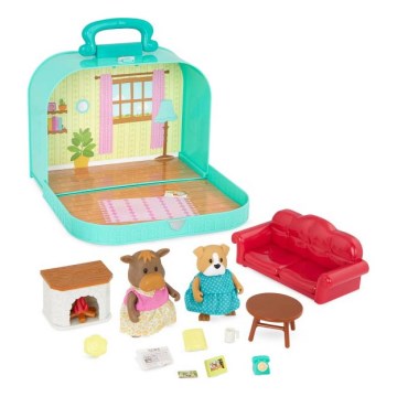 Li'l Woodzeez - set in een kist woonkamer