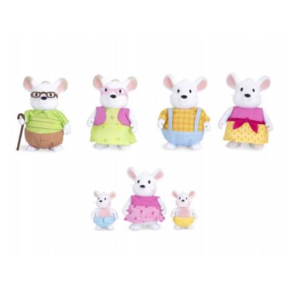 Li'l Woodzeez - Set met figuren NIBBLEKIN muizen familie