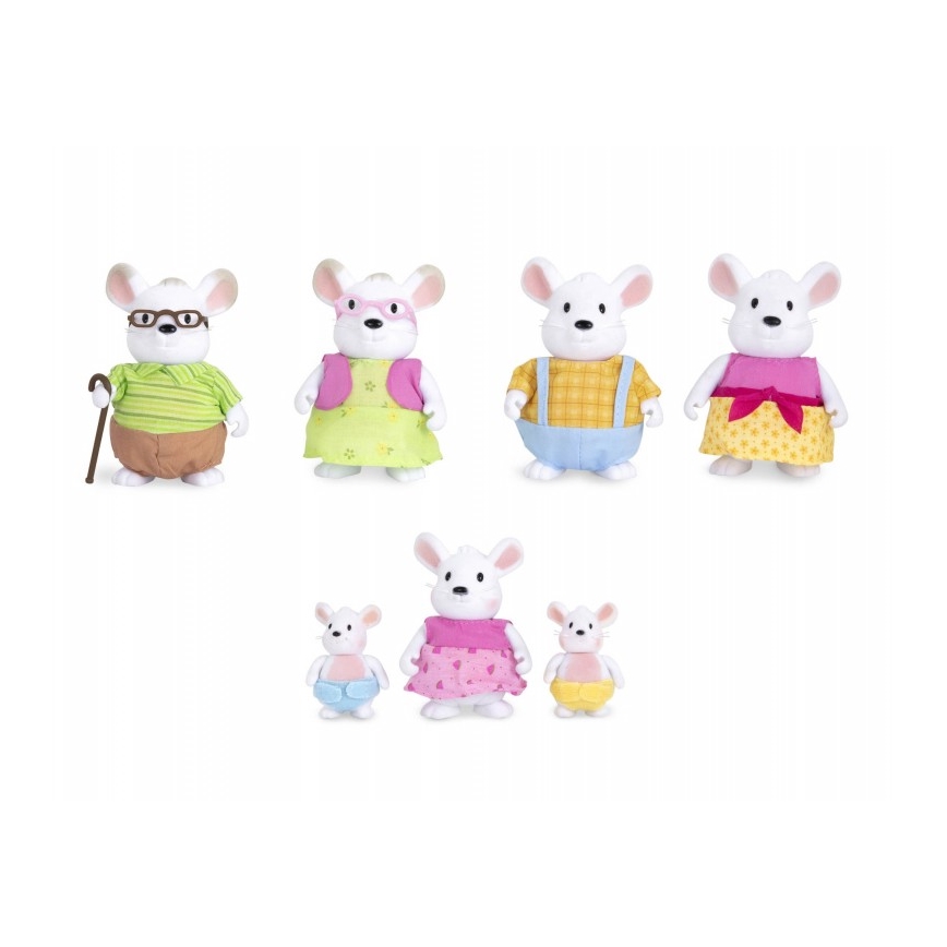 Li'l Woodzeez - Set met figuren NIBBLEKIN muizen familie