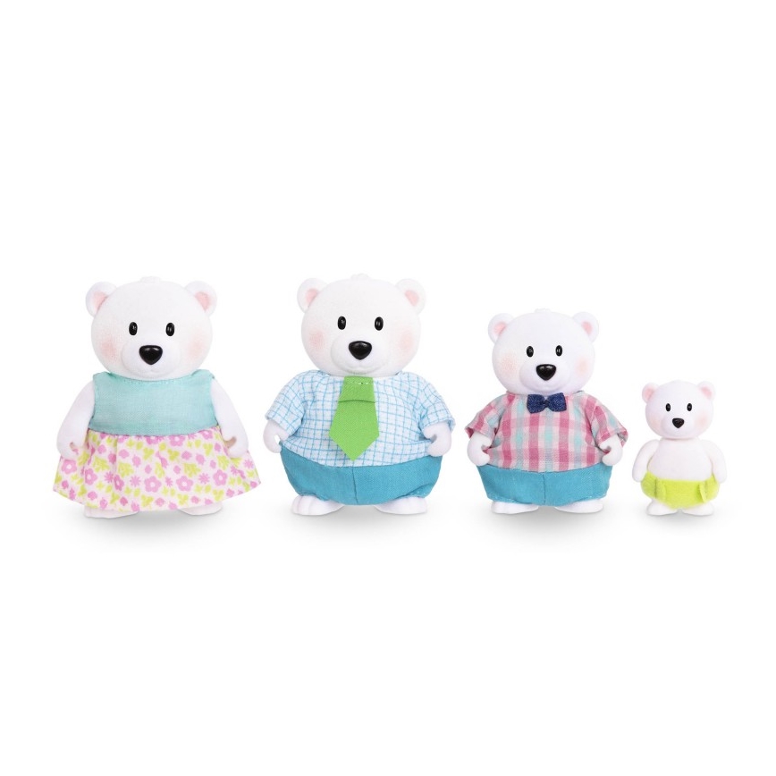 Li'l Woodzeez - Set met figuren VAN NORTH familie van ijsberen