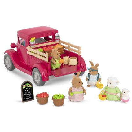 Li'l Woodzeez - Toy set famer's vrachtauto met food stand 3xAAA