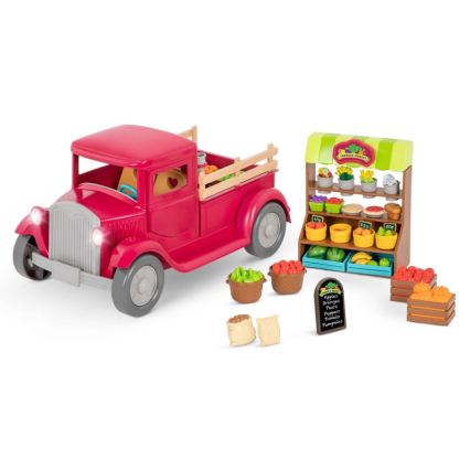 Li'l Woodzeez - Toy set famer's vrachtauto met food stand 3xAAA