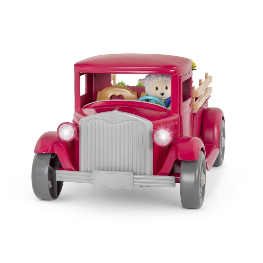 Li'l Woodzeez - Toy set famer's vrachtauto met food stand 3xAAA