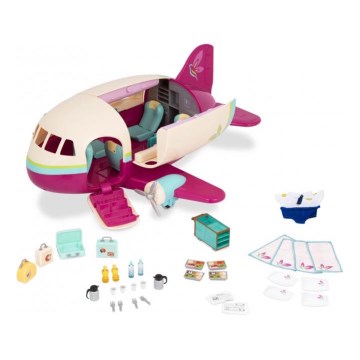 Li'l Woodzeez - Toy set vliegtuig met accessoires