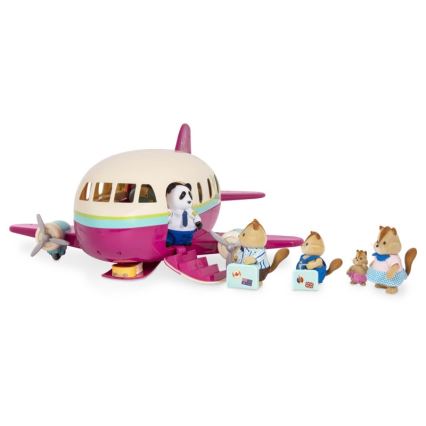 Li'l Woodzeez - Toy set vliegtuig met accessoires