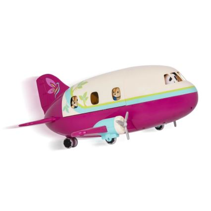 Li'l Woodzeez - Toy set vliegtuig met accessoires