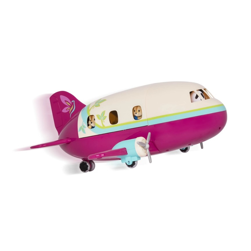 Li'l Woodzeez - Toy set vliegtuig met accessoires