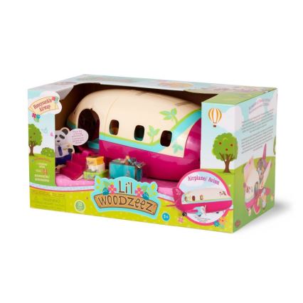 Li'l Woodzeez - Toy set vliegtuig met accessoires