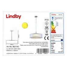 Lindby - Dimbare LED hanglamp aan een koord  AMON 3xLED/12W/230V